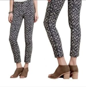 Anthropologie Cartonnier Charlie Print Ankle Pants sz 8
